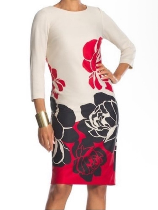 Chico's Dresses & Skirts - Chico's Long-Sleeve Floral Sheath Dress